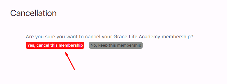 Grace Life Academy faq cancellation